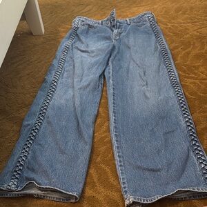 Old Navy Sky-Hi Wide Leg Jeans in Light Blue